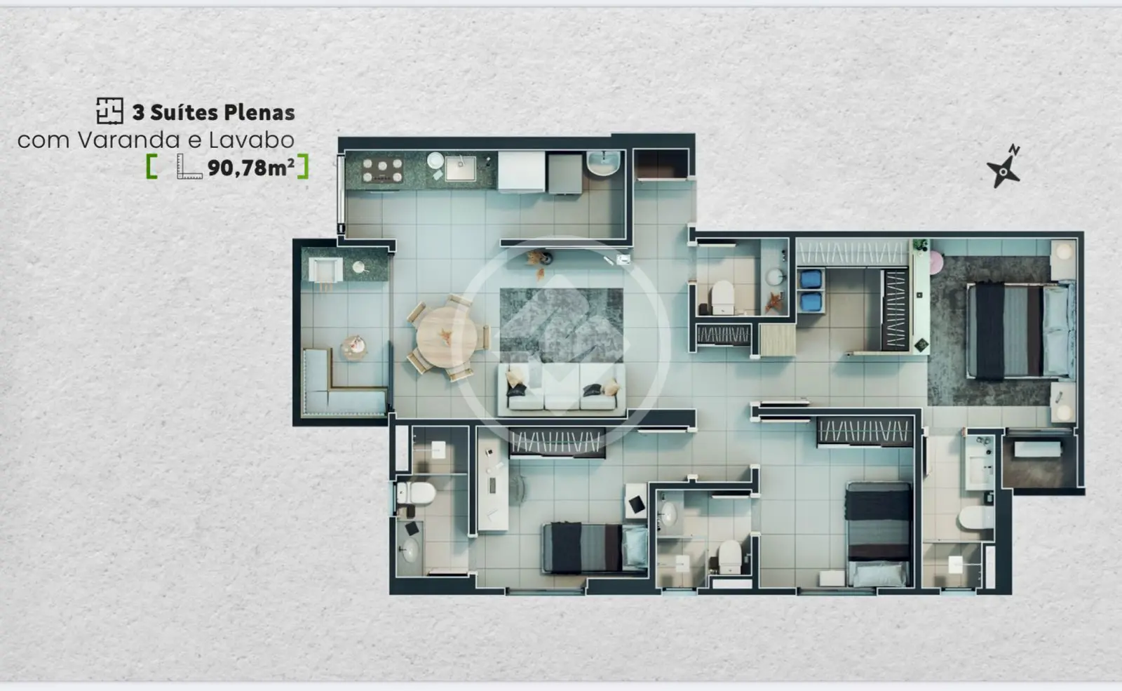 Apartamento 3 quartos no Parque Amazônia, Goiânia — foto 5 de 6