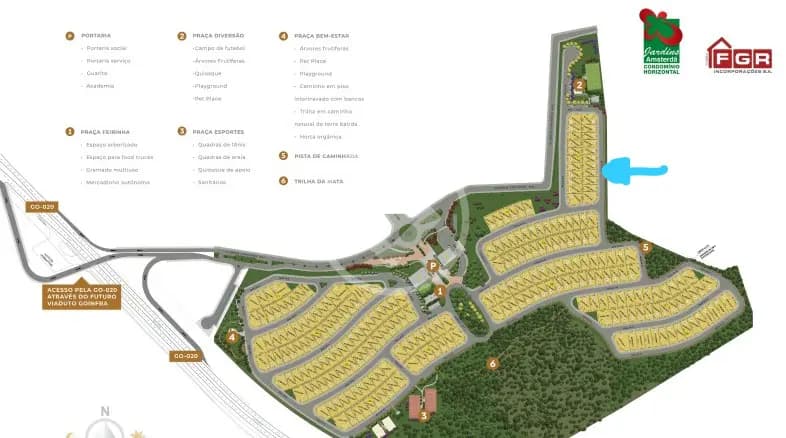 Terreno Condomínio Jardins Amsterdã, Goiânia - GO — foto 2