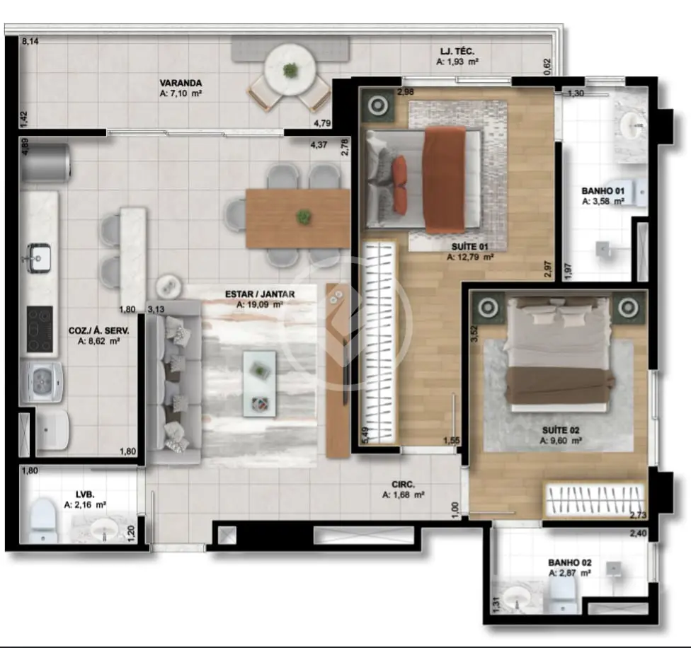Apartamento 2 quartos no Setor Marista, Goiânia — foto 4 de 6