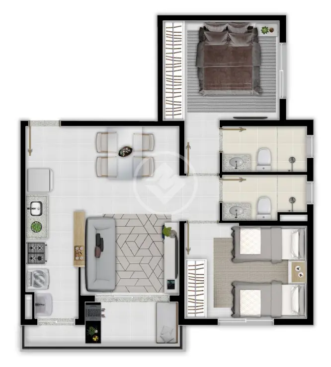 Apartamento 2 quartos no Jardim Palacio, Aparecida de Goiânia — foto 6 de 6