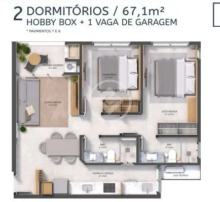 Apartamento 2 quartos no Saco dos Limões, Florianópolis — foto 4 de 4