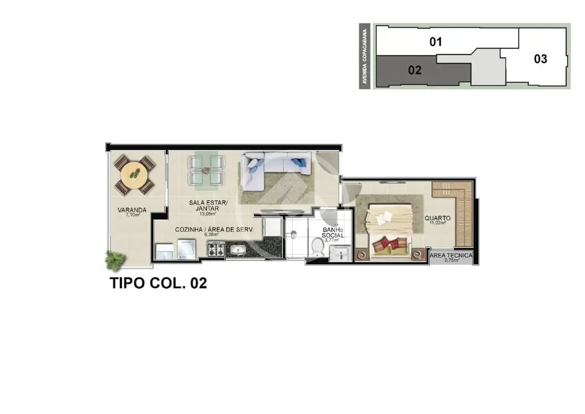 Apartamento 2 quartos no Praia do Morro, Guarapari — foto 5 de 5