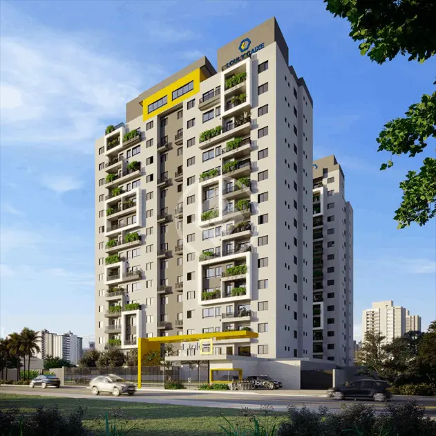 REF: Office2065 Apartamento no condomínio Link Clube House, sendo 2 quartos 1 suíte com 55m²,Goiânia-GO