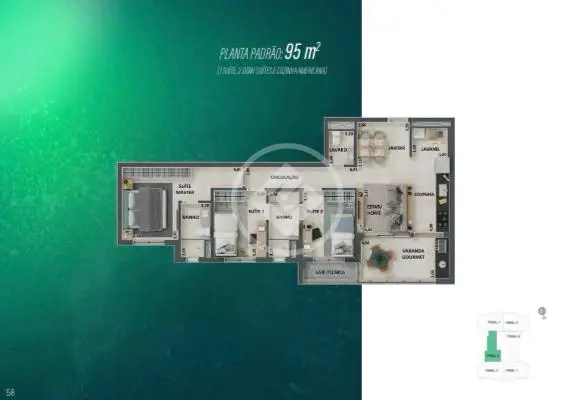 Apartamento 3 quartos no Gávea, Uberlândia — foto 4 de 5