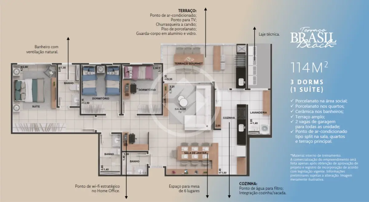 Apartamento 3 quartos no Ribeirão do Lipa, Cuiabá — foto 4 de 5
