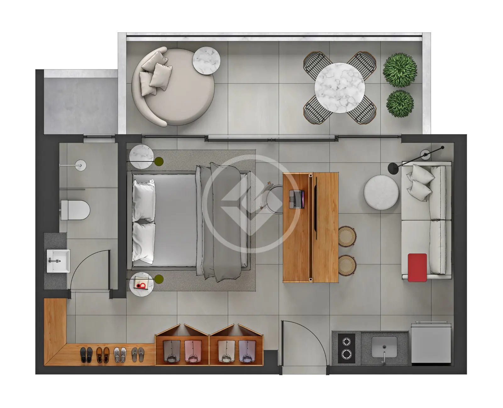 Loft / Studio Loteamento Vale dos Vinhedos, Uberlândia - MG — foto 2