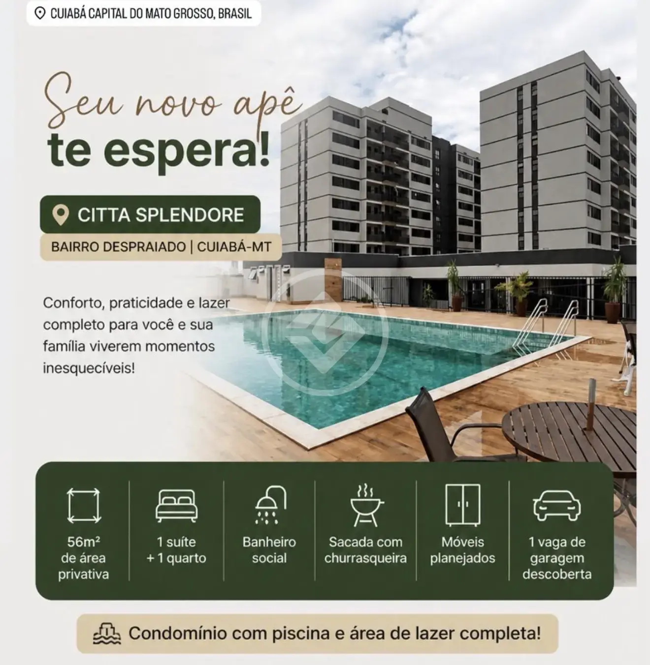 Apartamento Despraiado, Cuiabá - MT — foto 1