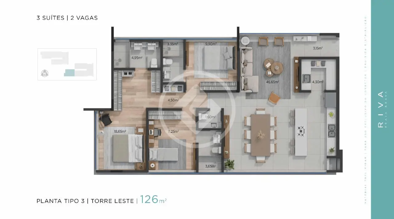 Apartamento 3 quartos no Praia Brava de Itajaí, Itajaí — foto 6 de 6
