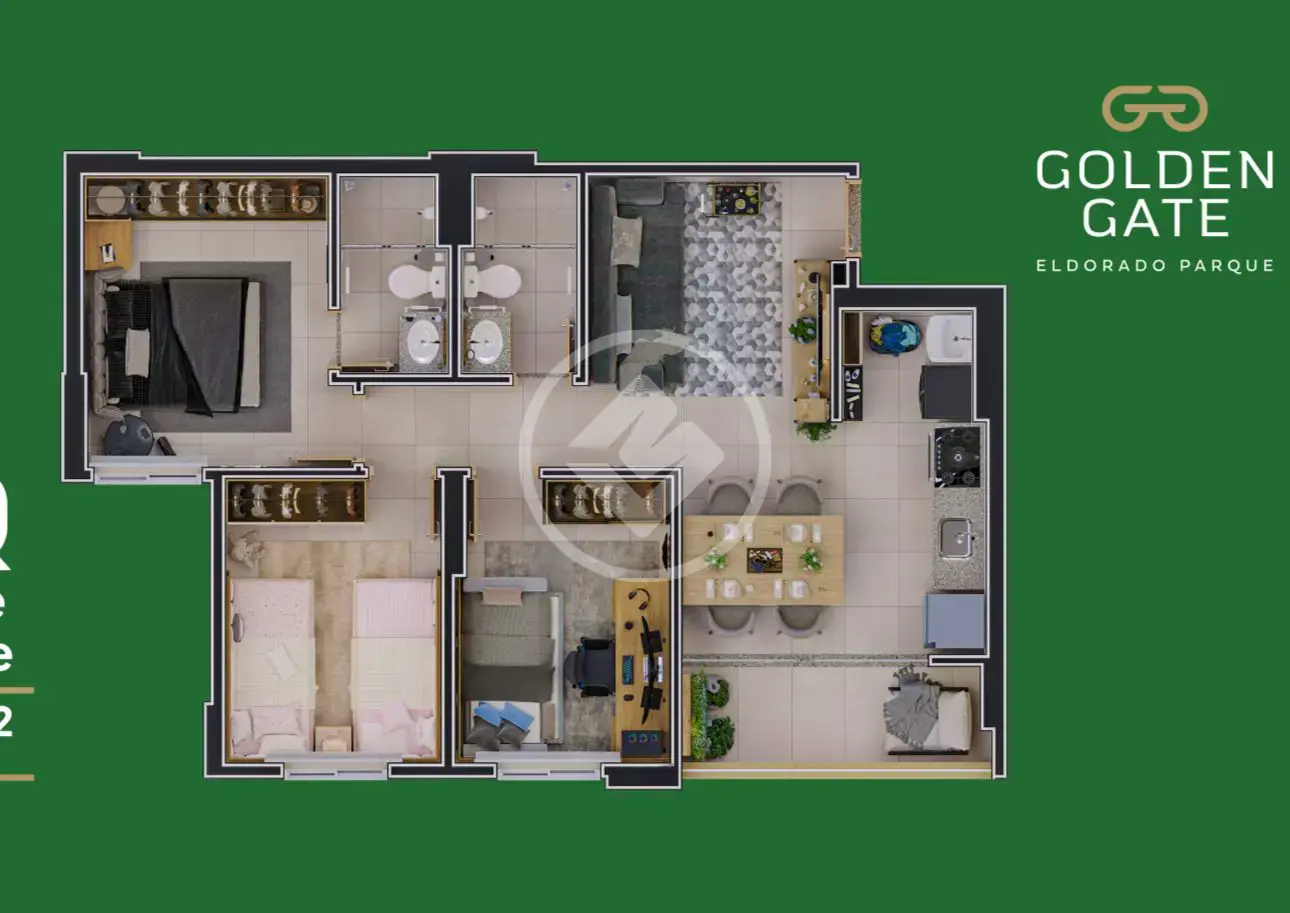 Apartamento 2 quartos no Residencial Parque Oeste, Goiânia — foto 3 de 5