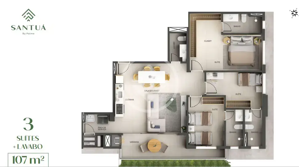Apartamento 3 quartos no Jd. América, Goiânia — foto 5 de 6