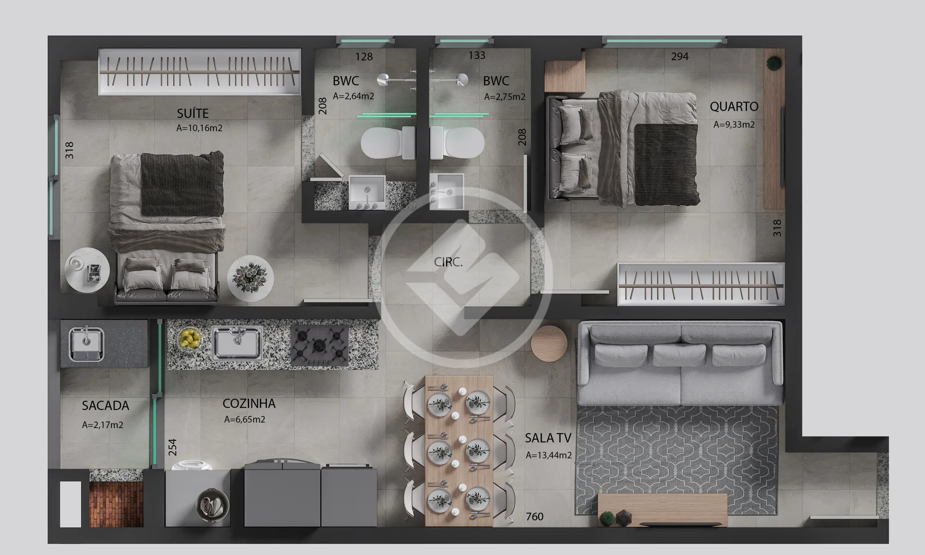 Apartamento 1 quarto no Pioneiros Catarinenses, Cascavel — foto 2 de 3