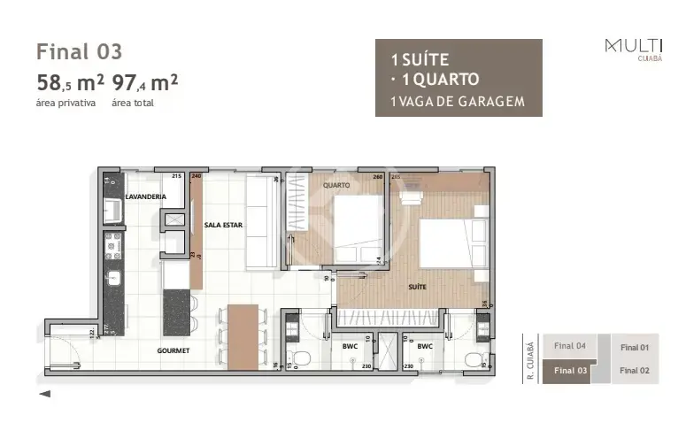 Apartamento 2 quartos no Parque São Paulo, Cascavel — foto 3 de 6