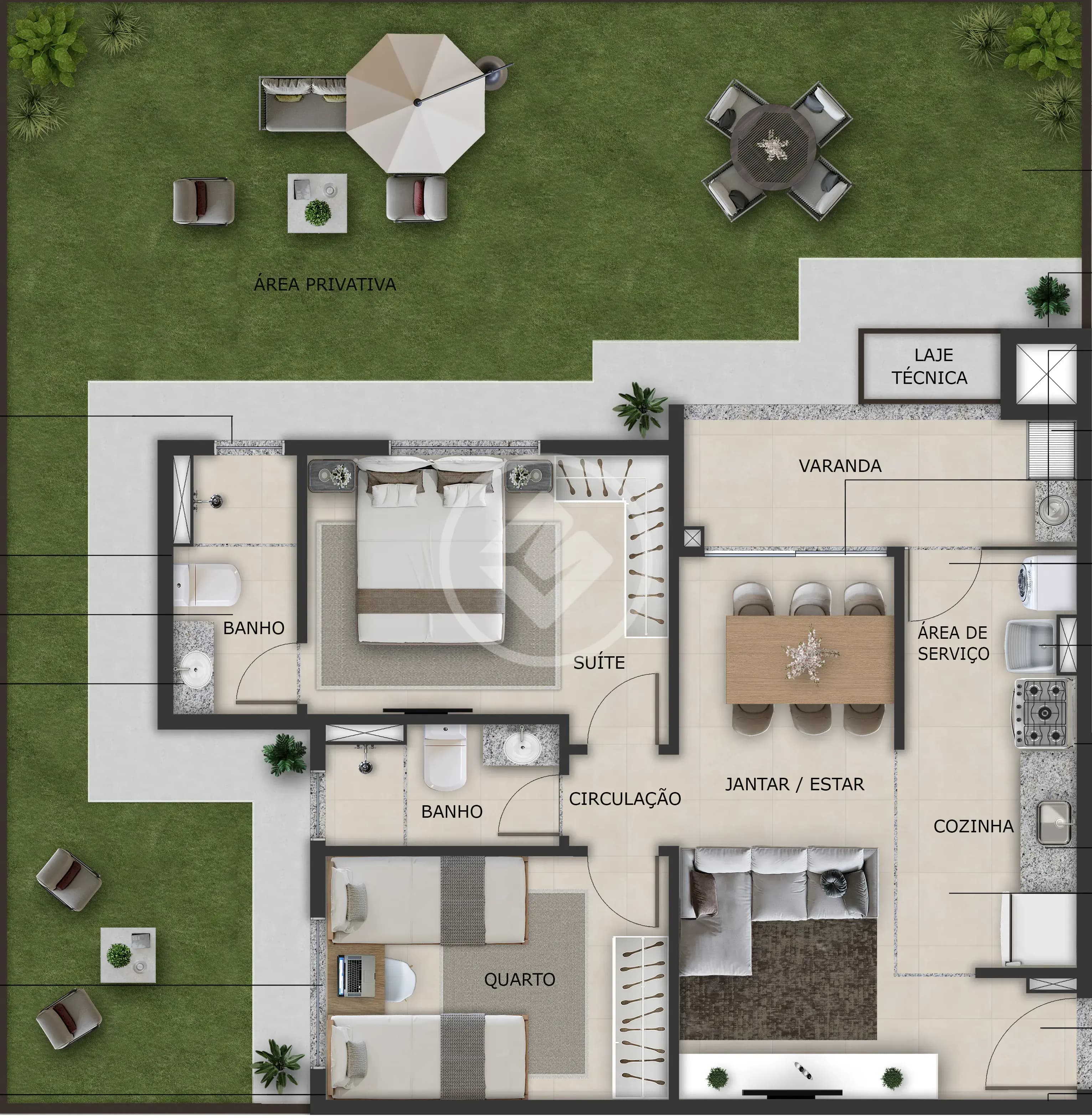 Apartamento Garden 2 quartos no Lindoia, Curitiba — foto 4 de 6