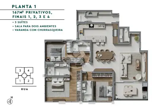 Apartamento 3 quartos no Mossunguê, Curitiba — foto 6 de 6