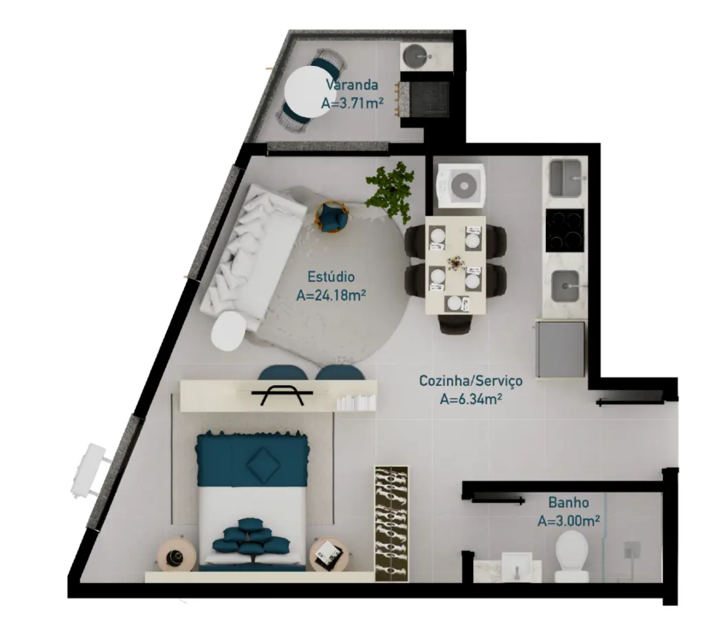 Apartamento 1 quarto no Cachoeira do Bom Jesus, Florianópolis — foto 6 de 6