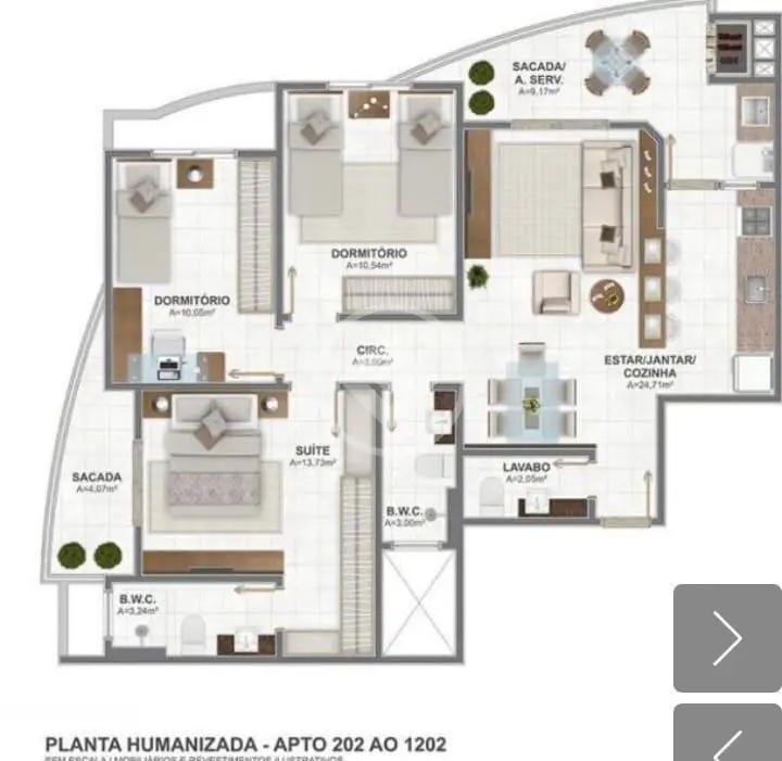 Apartamento 3 quartos no Barreiros, São José — foto 6 de 6