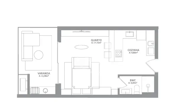 Loft / Studio 1 quarto no Campeche, Florianópolis — foto 3 de 3