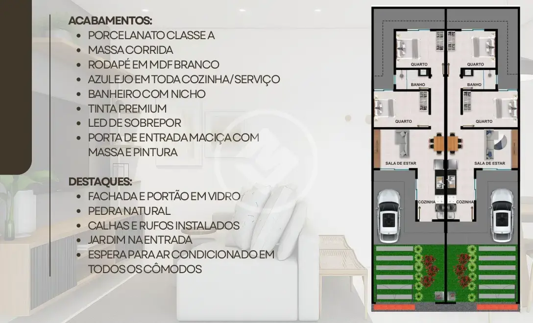Casa Condomínio 2 quartos no Forquilhas, São José — foto 3 de 6
