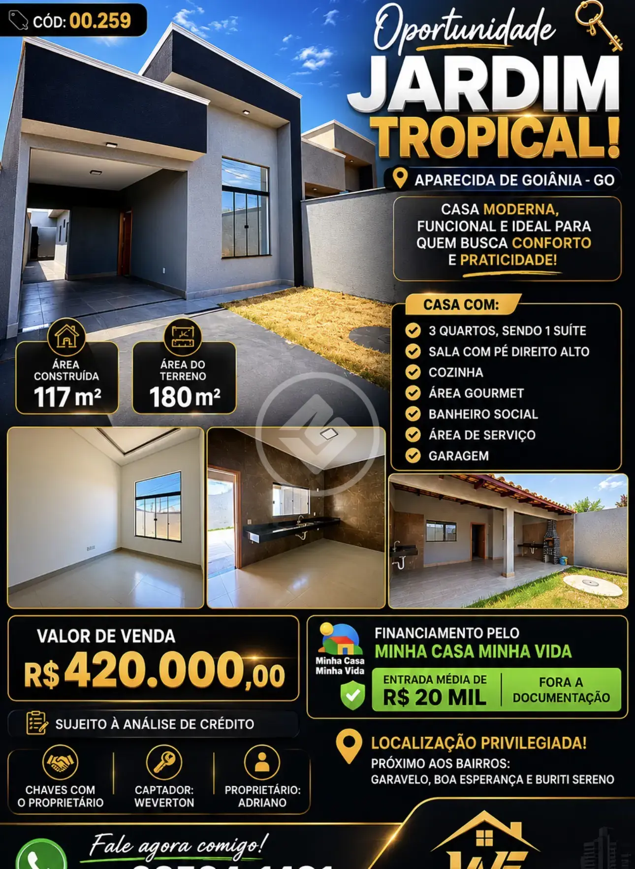 Casa Jardim Tropical, Aparecida de Goiânia - GO — foto 1