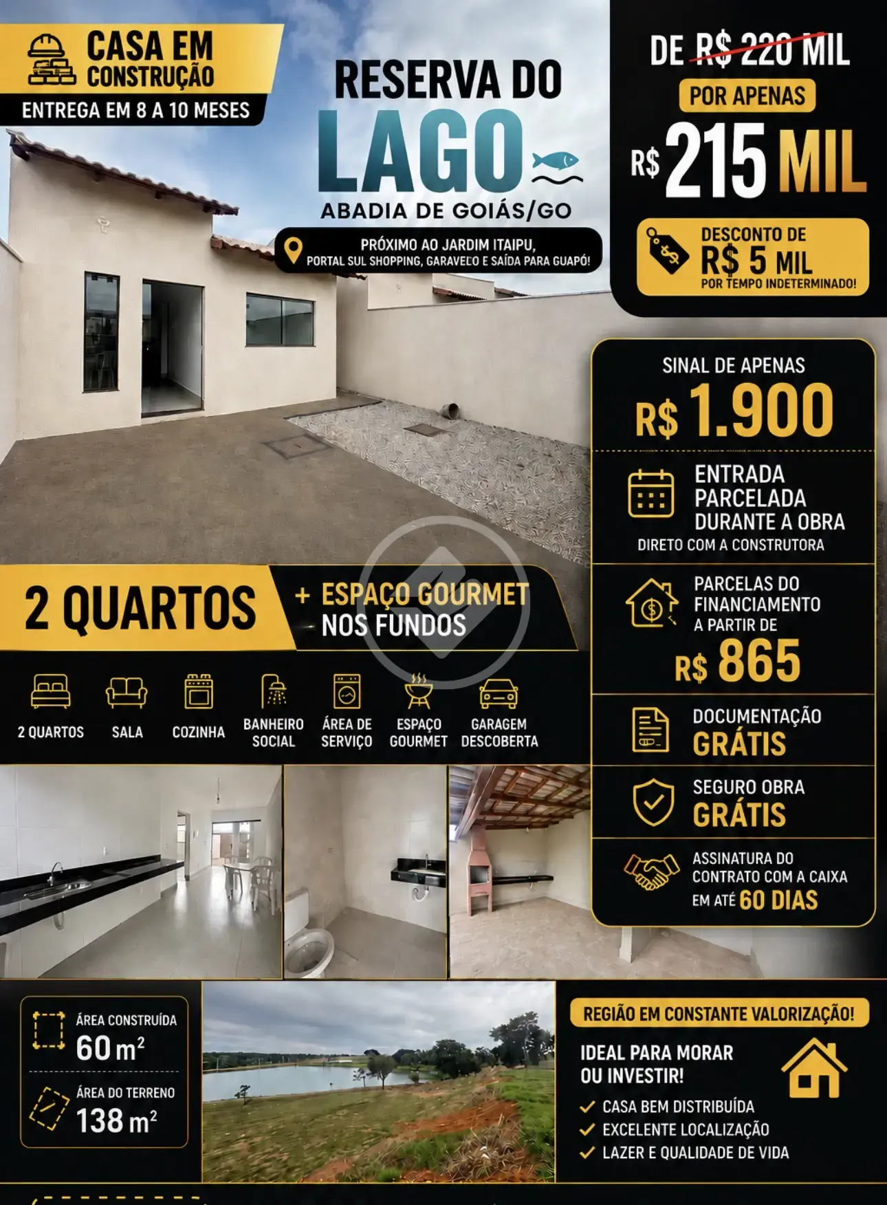 🏡 OPORTUNIDADE NO RESERVA DO LAGO!