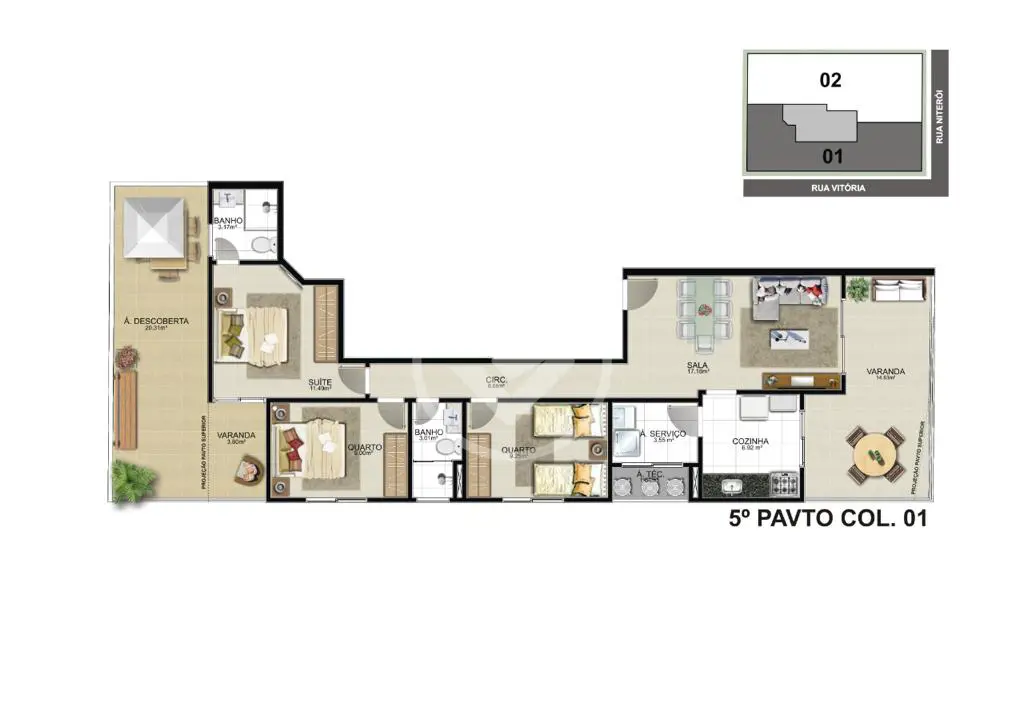 Apartamento 3 quartos no Praia do Morro, Guarapari — foto 4 de 6