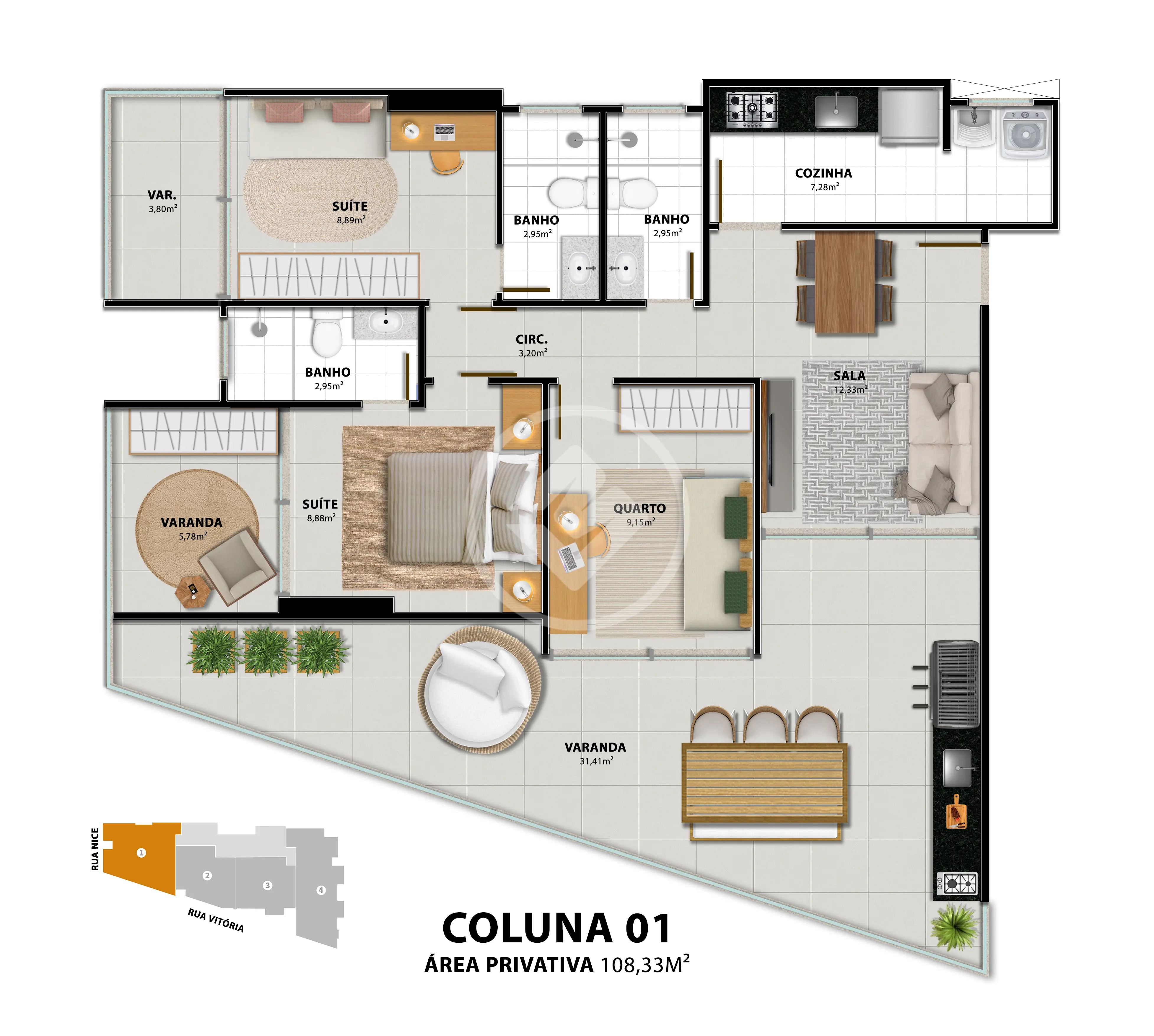 Apartamento 3 quartos no Praia do Morro, Guarapari — foto 4 de 6