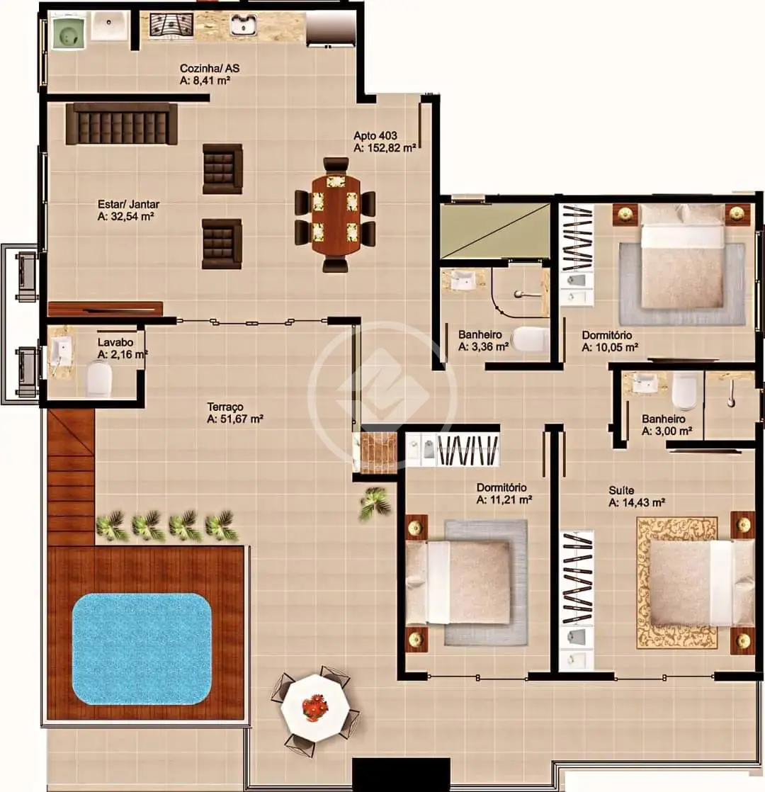 Apartamento 3 quartos no Ingleses do Rio Vermelho, Florianópolis — foto 5 de 6