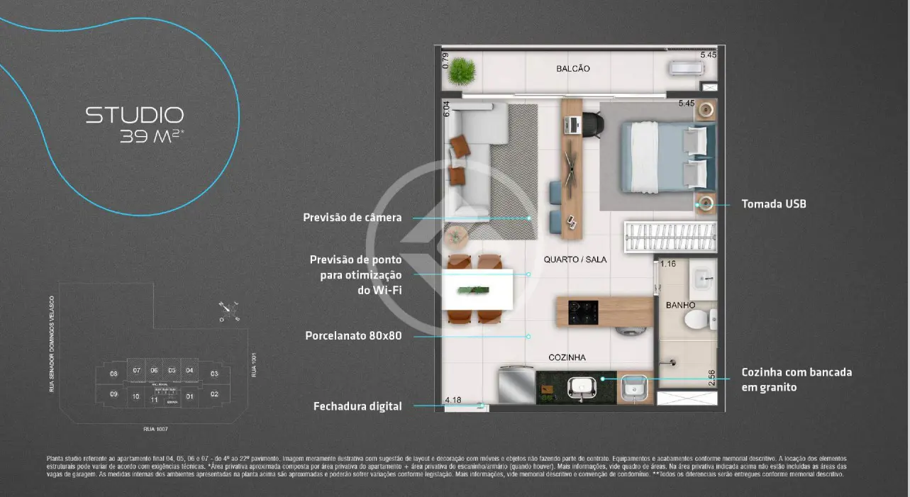 Apartamento 1 quarto no Setor Pedro Ludovico, Goiânia — foto 6 de 6