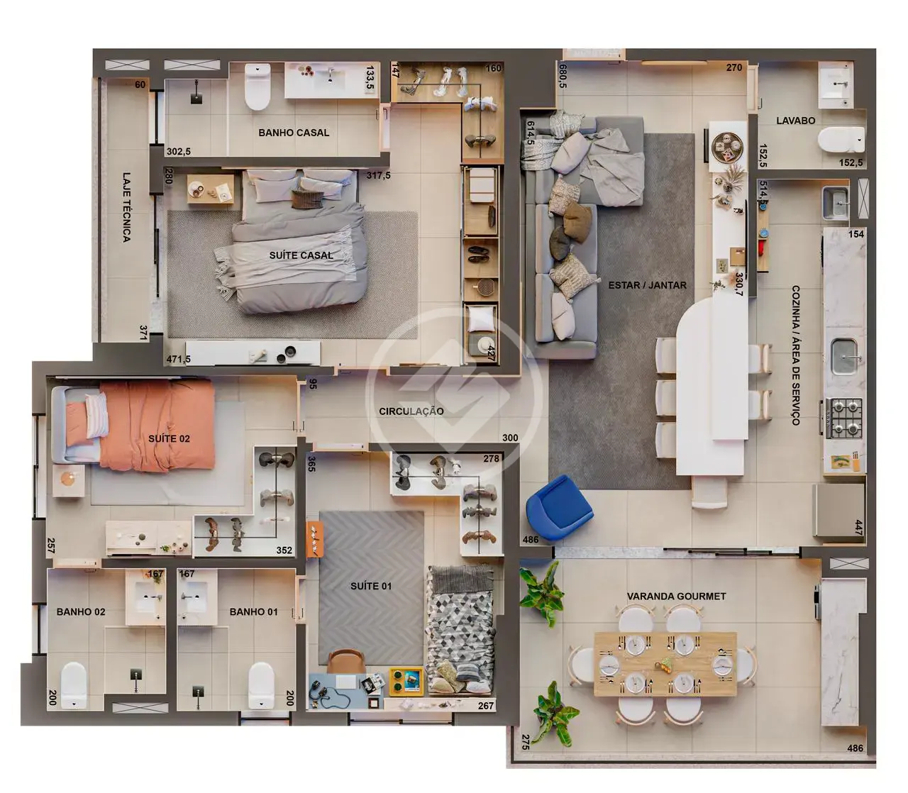 Apartamento Bairro Residencial Interlagos, Rio Verde - GO — foto 2