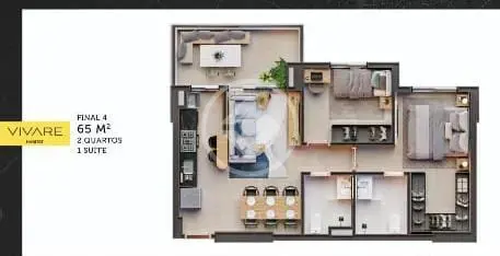 Apartamento 2 quartos no Bairro Residencial Interlagos, Rio Verde — foto 2 de 2