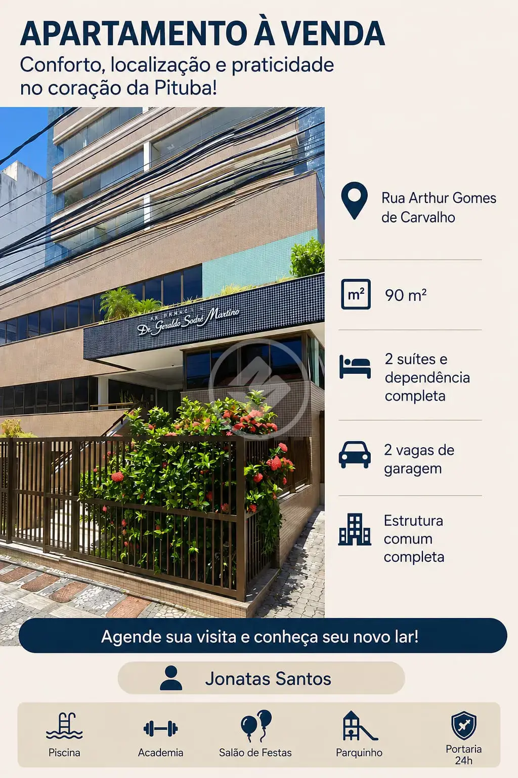 Apartamento 2 suites na pituba