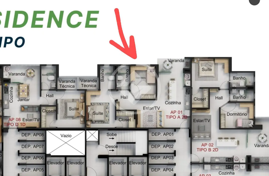 Apartamento 2 quartos no Gávea, Uberlândia — foto 3 de 3