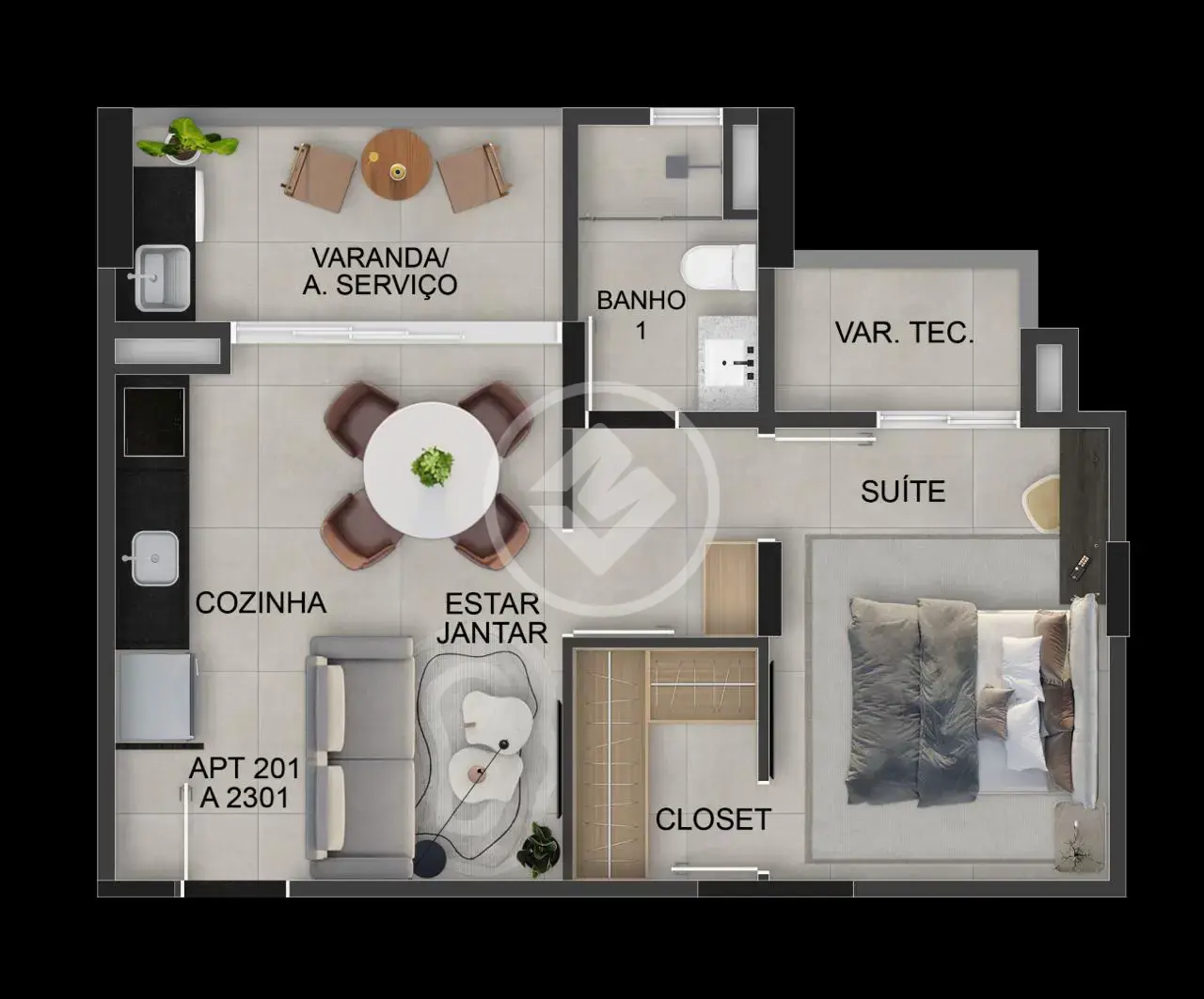 Apartamento 1 quarto no Gávea, Uberlândia — foto 4 de 6