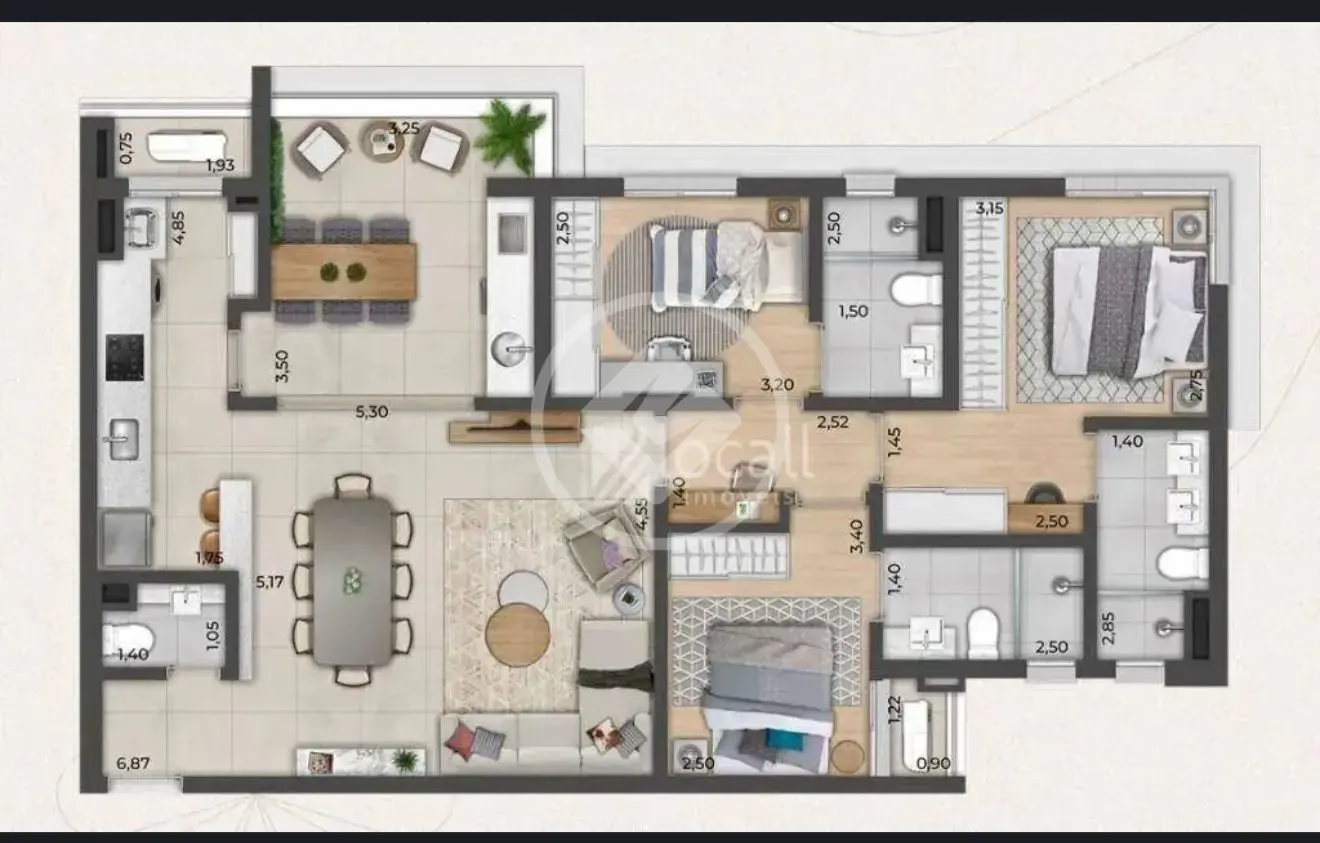 Apartamento 3 quartos no Reserva da Mata, São José do Rio Preto — foto 3 de 6