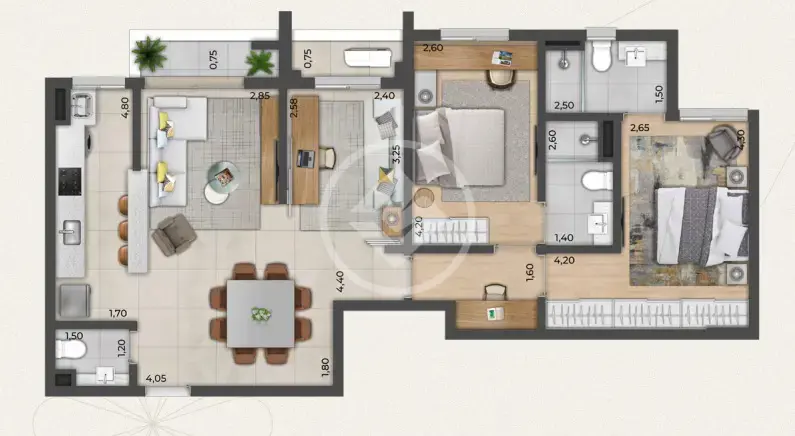 Apartamento 3 quartos no Reserva da Mata, São José do Rio Preto — foto 3 de 4