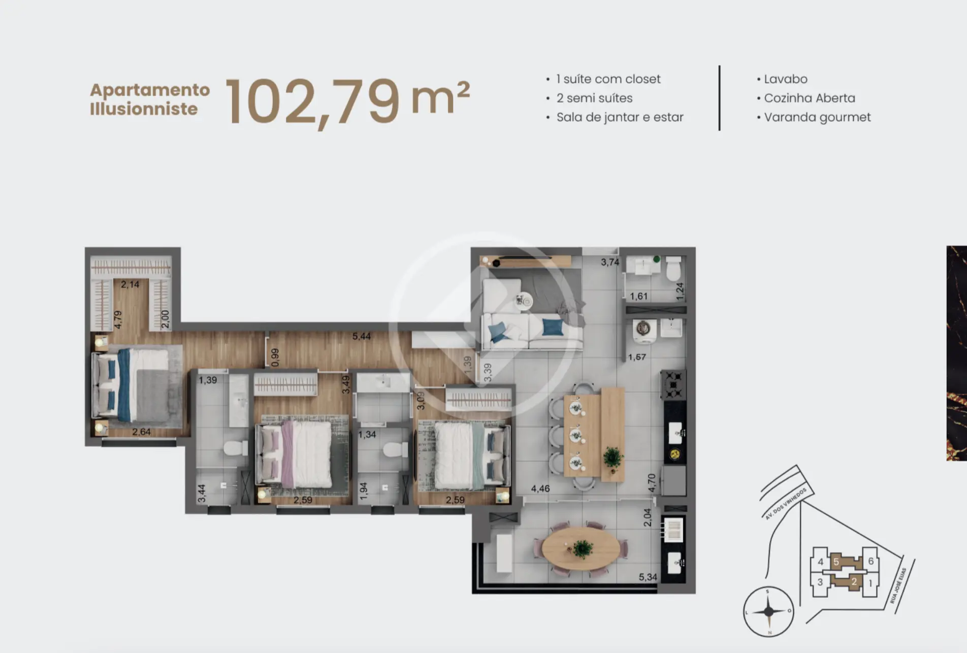 Apartamento 3 quartos no Jardim Karaíba, Uberlândia — foto 3 de 3