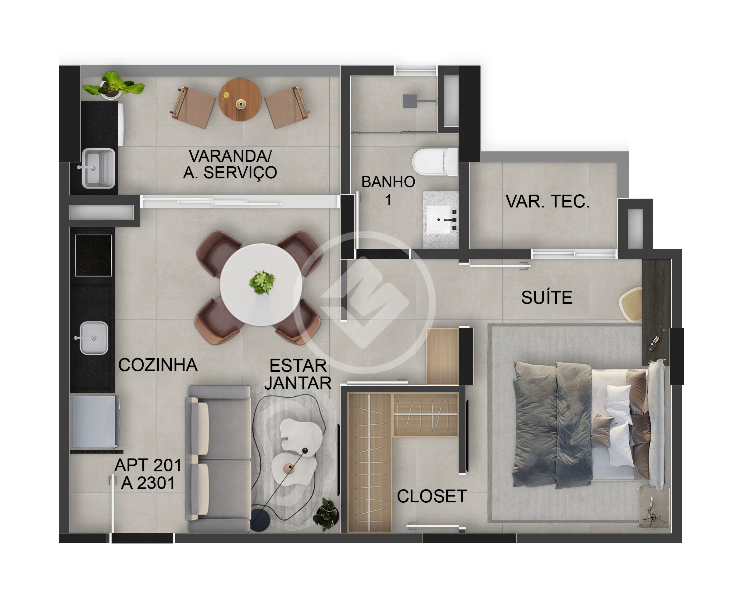 Loft / Studio Gávea, Uberlândia - MG — foto 1