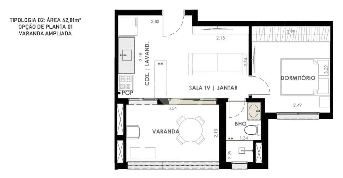 Loft / Studio 1 quarto no GRANJA MARILEUSA, Uberlândia — foto 6 de 6