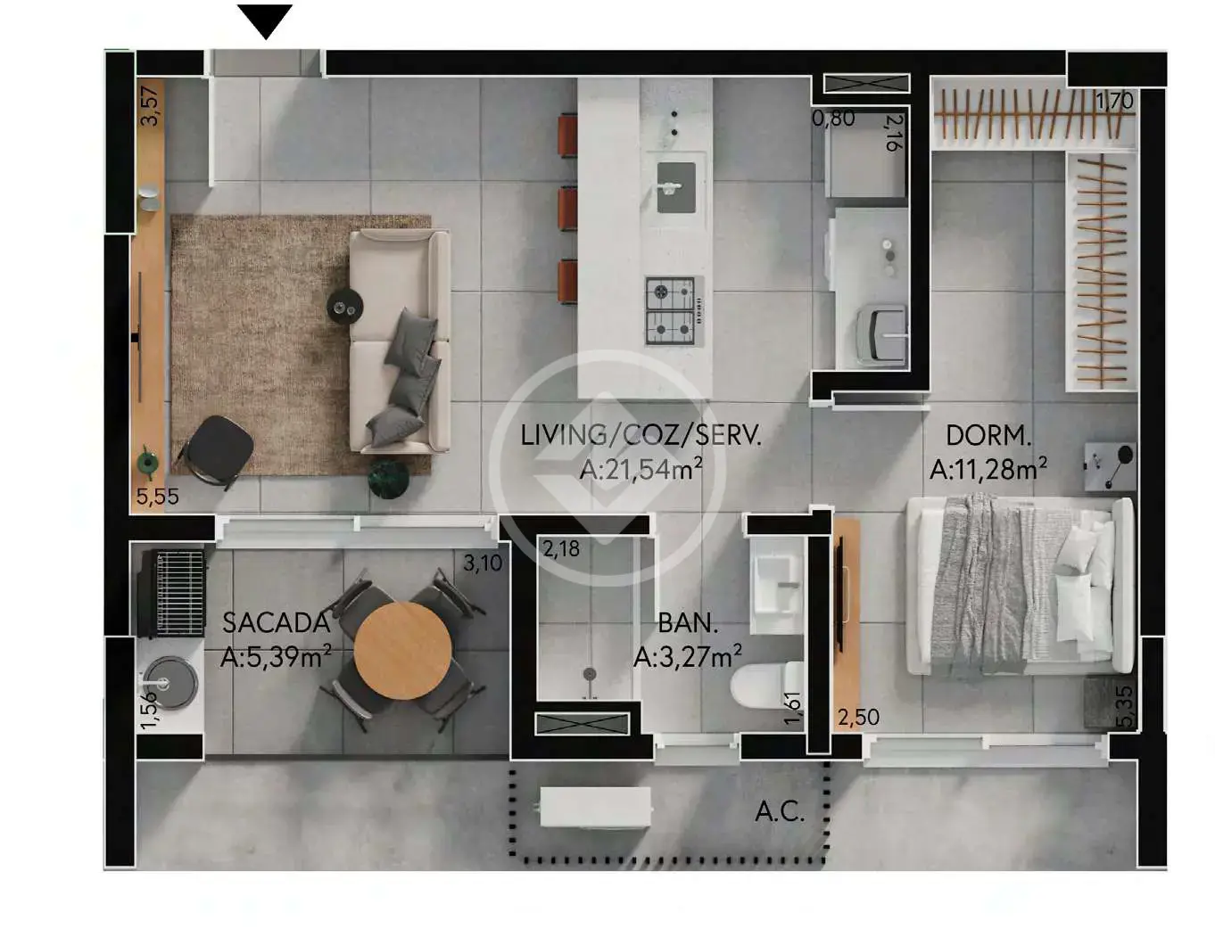 Apartamento Gávea, Uberlândia - MG — foto 1